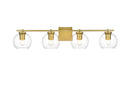 Elegant Lighting - LD7311W34BRA - Four Light Bath Sconce - Juelz - Brass