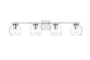 Elegant Lighting - LD7311W34CH - Four Light Bath Sconce - Juelz - Chrome