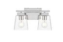 Elegant Lighting - LD7312W14CH - Two Light Bath Sconce - Merrick - Chrome