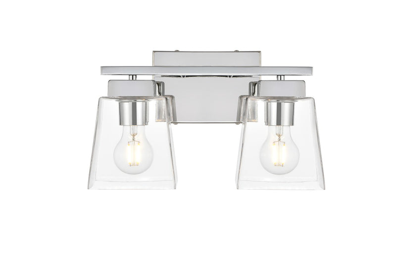 Elegant Lighting - LD7312W14CH - Two Light Bath Sconce - Merrick - Chrome and Clear