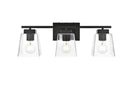Elegant Lighting - LD7312W23BLK - Three Light Bath Sconce - Merrick - Black