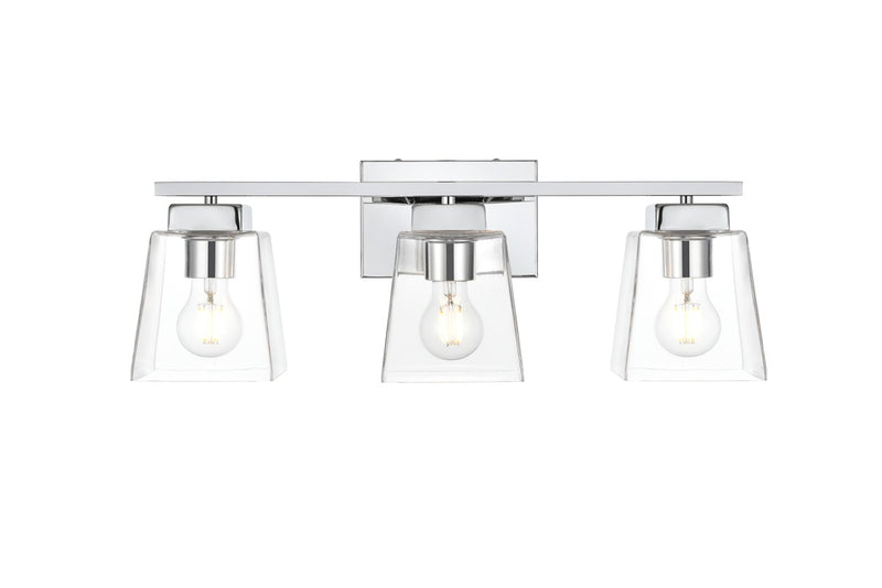 Elegant Lighting - LD7312W23CH - Three Light Bath Sconce - Merrick - Chrome and Clear