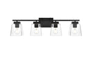 Elegant Lighting - LD7312W32BLK - Four Light Bath Sconce - Merrick - Black