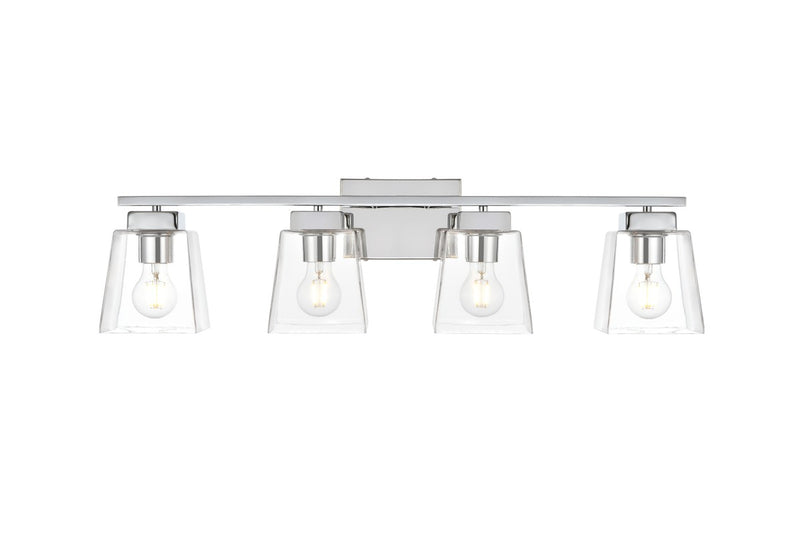 Elegant Lighting - LD7312W32CH - Four Light Bath Sconce - Merrick - Chrome and Clear