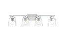 Elegant Lighting - LD7312W32CH - Four Light Bath Sconce - Merrick - Chrome