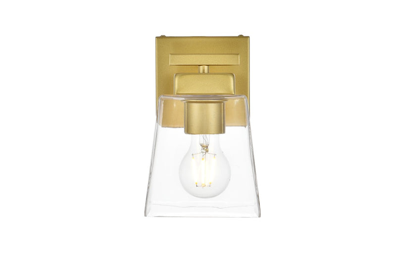 Elegant Lighting - LD7312W5BRA - One Light Bath Sconce - Merrick - Brass and Clear