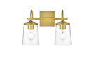 Elegant Lighting - LD7313W14BRA - Two Light Bath Sconce - Avani - Brass