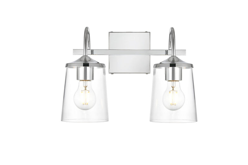 Elegant Lighting - LD7313W14CH - Two Light Bath Sconce - Avani - Chrome and Clear