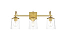 Elegant Lighting - LD7313W24BRA - Three Light Bath Sconce - Avani - Brass