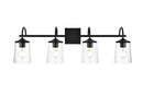 Elegant Lighting - LD7313W33BLK - Four Light Bath Sconce - Avani - Black