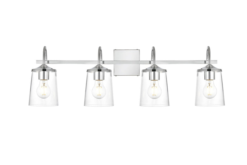 Elegant Lighting - LD7313W33CH - Four Light Bath Sconce - Avani - Chrome and Clear