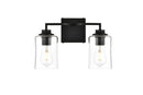 Elegant Lighting - LD7314W14BLK - Two Light Bath Sconce - Ronnie - Black