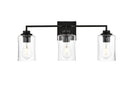 Elegant Lighting - LD7314W23BLK - Three Light Bath Sconce - Ronnie - Black