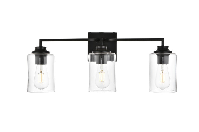 Elegant Lighting - LD7314W23BLK - Three Light Bath Sconce - Ronnie - Black