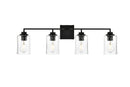 Elegant Lighting - LD7314W32BLK - Four Light Bath Sconce - Ronnie - Black