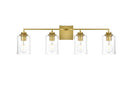 Elegant Lighting - LD7314W32BRA - Four Light Bath Sconce - Ronnie - Brass
