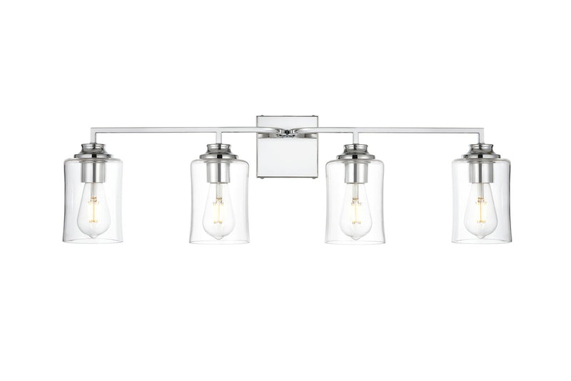 Elegant Lighting - LD7314W32CH - Four Light Bath Sconce - Ronnie - Chrome and Clear