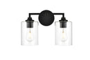 Elegant Lighting - LD7315W14BLK - Two Light Bath Sconce - Mayson - Black