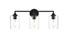 Elegant Lighting - LD7315W23BLK - Three Light Bath Sconce - Mayson - Black