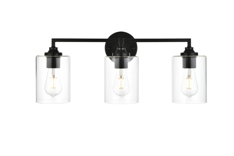 Elegant Lighting - LD7315W23BLK - Three Light Bath Sconce - Mayson - Black