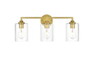 Elegant Lighting - LD7315W23BRA - Three Light Bath Sconce - Mayson - Brass