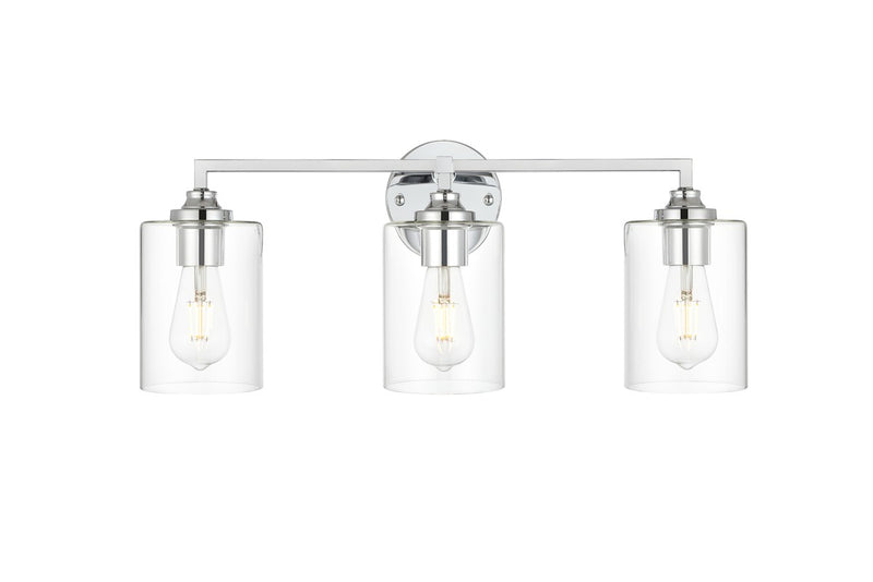 Elegant Lighting - LD7315W23CH - Three Light Bath Sconce - Mayson - Chrome and Clear