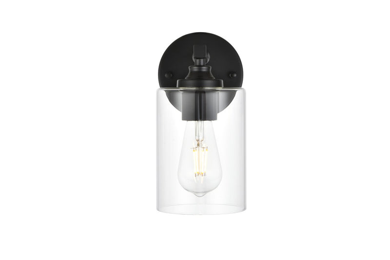 Elegant Lighting - LD7315W5BLK - One Light Bath Sconce - Mayson - Black and Clear