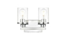 Elegant Lighting - LD7316W12CH - Two Light Bath Sconce - Saanvi - Chrome