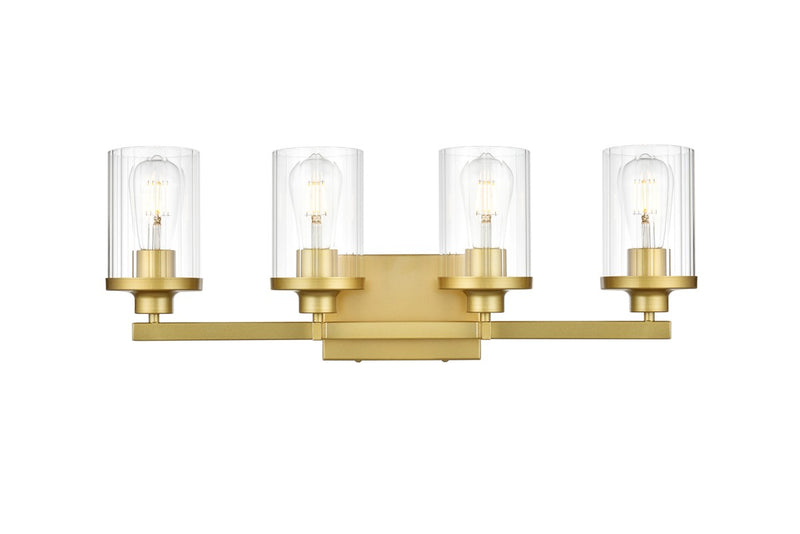 Elegant Lighting - LD7316W25BRA - Four Light Bath Sconce - Saanvi - Brass