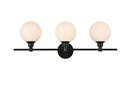 Elegant Lighting - LD7317W28BLK - Three Light Bath Sconce - Cordelia - Black