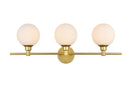 Elegant Lighting - LD7317W28BRA - Three Light Bath Sconce - Cordelia - Brass