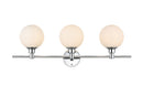 Elegant Lighting - LD7317W28CH - Three Light Bath Sconce - Cordelia - Chrome