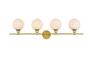 Elegant Lighting - LD7317W38BRA - Four Light Bath Sconce - Cordelia - Brass