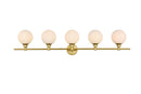 Elegant Lighting - LD7317W47BRA - Five Light Bath Sconce - Cordelia - Brass