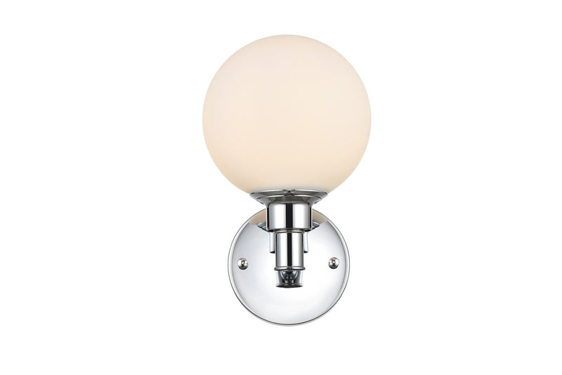 Elegant Lighting - LD7317W6CH - One Light Bath Sconce - Cordelia - Chrome and frosted white