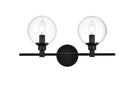 Elegant Lighting - LD7318W19BLK - Two Light Bath Sconce - Jaelynn - Black