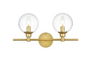 Elegant Lighting - LD7318W19BRA - Two Light Bath Sconce - Jaelynn - Brass