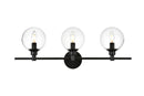 Elegant Lighting - LD7318W28BLK - Three Light Bath Sconce - Jaelynn - Black
