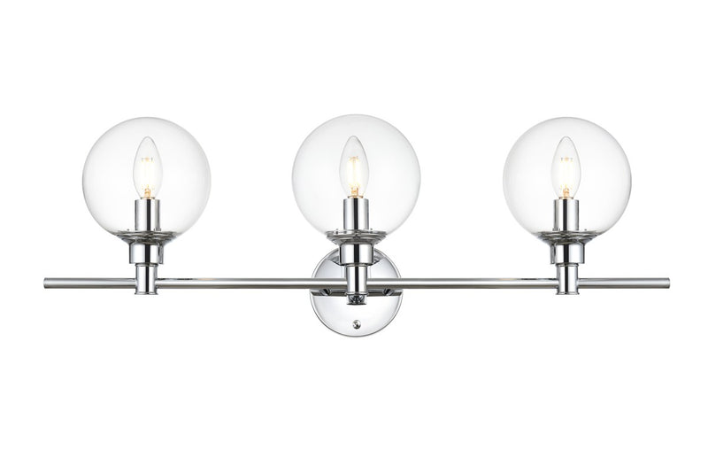 Elegant Lighting - LD7318W28CH - Three Light Bath Sconce - Jaelynn - Chrome