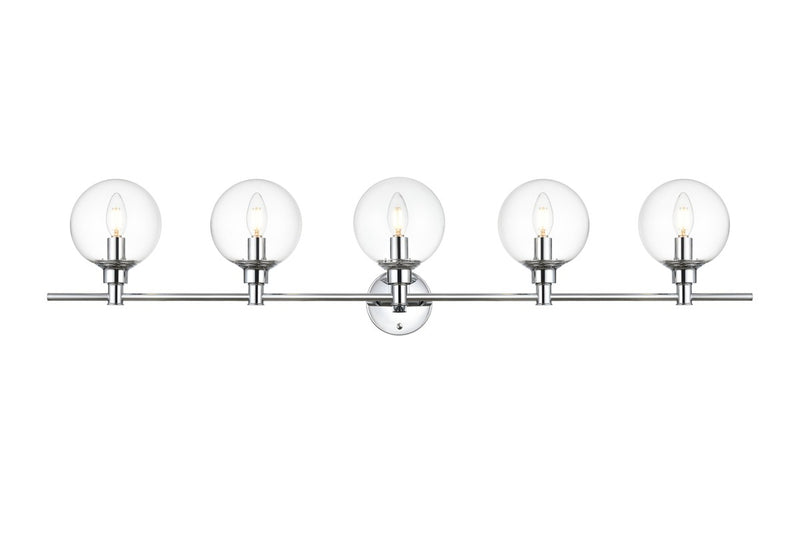 Elegant Lighting - LD7318W47CH - Five Light Bath Sconce - Jaelynn - Chrome