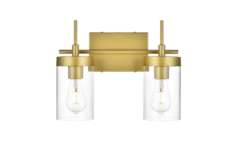 Elegant Lighting - LD7319W14BRA - Two Light Bath Sconce - Benny - Brass