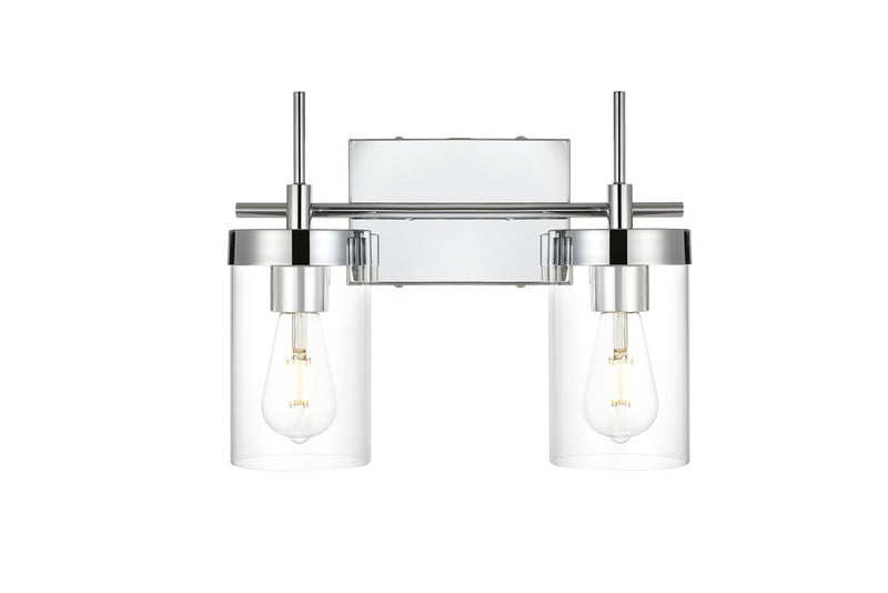 Elegant Lighting - LD7319W14CH - Two Light Bath Sconce - Benny - Chrome and Clear