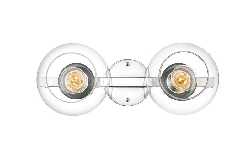 Elegant Lighting - LD7320W17CH - Two Light Bath Sconce - Rogelio - Chrome