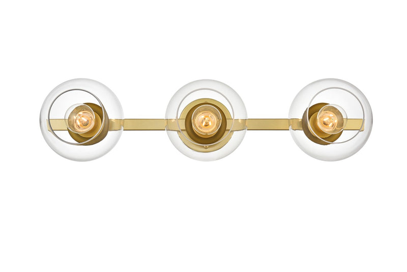Elegant Lighting - LD7320W27BRA - Three Light Bath Sconce - Rogelio - Brass