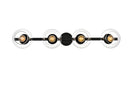 Elegant Lighting - LD7320W37BLK - Four Light Bath Sconce - Rogelio - Black
