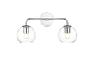 Elegant Lighting - LD7321W19CH - Two Light Bath Sconce - Genesis - Chrome