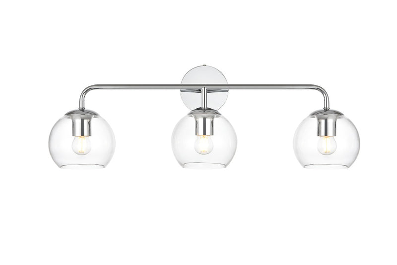 Elegant Lighting - LD7321W28CH - Three Light Bath Sconce - Genesis - Chrome