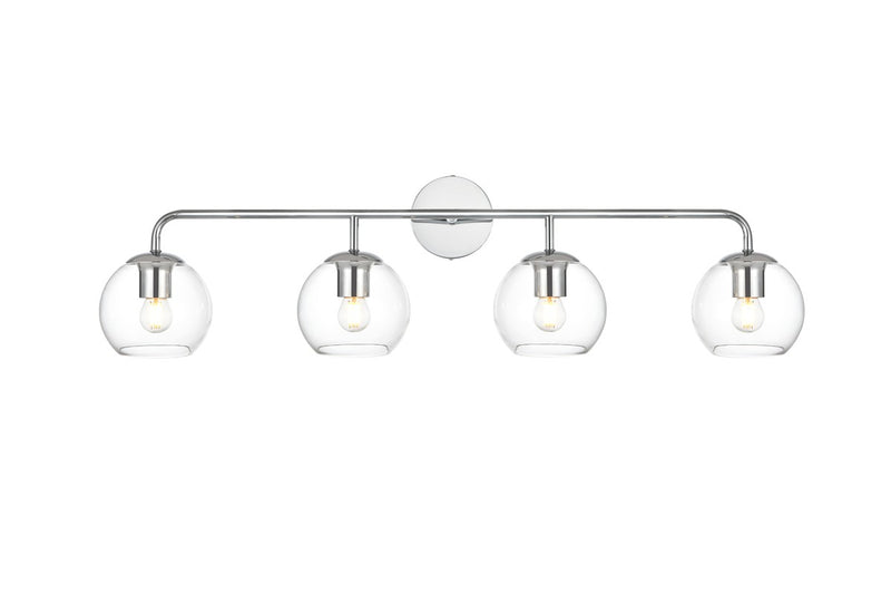 Elegant Lighting - LD7321W37CH - Four Light Bath Sconce - Genesis - Chrome