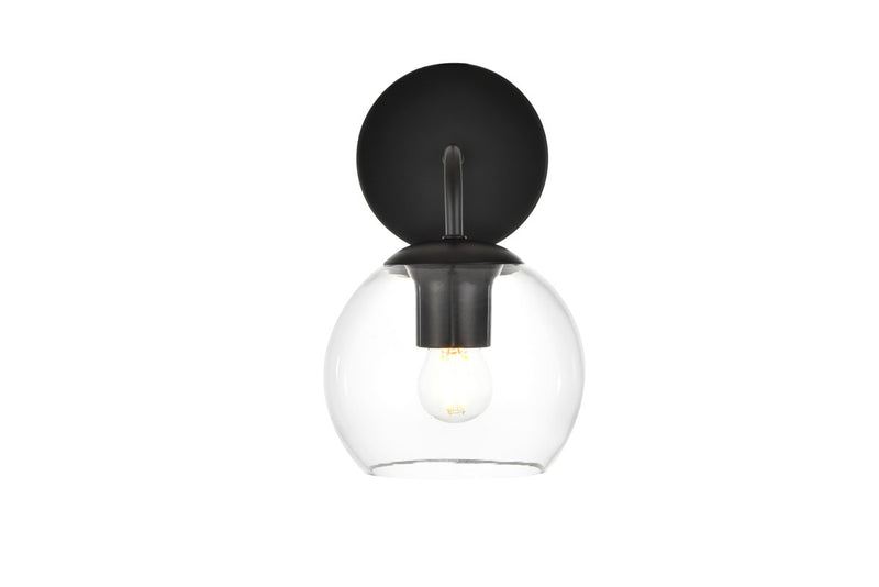 Elegant Lighting - LD7321W6BLK - One Light Bath Sconce - Genesis - Black