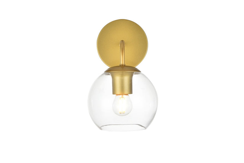 Elegant Lighting - LD7321W6BRA - One Light Bath Sconce - Genesis - Brass